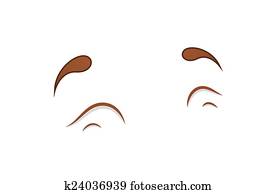 Close Eyes - Business Cartoon Clip Art | k15265368 | Fotosearch