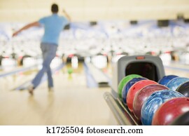 Man bowling Man bowling