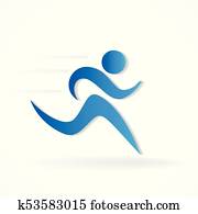 Runner man figure logo Runner man figure logo