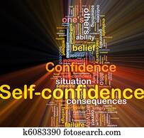 Self-confidence is bone background concept glowing Self-confidence is bone background concept glowing