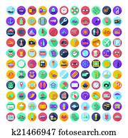 121 icons vacation and travel