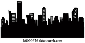 Cartoon Miami Skyline Cartoon Miami Skyline