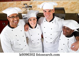 group of professional chefs