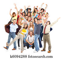 Happy funny people