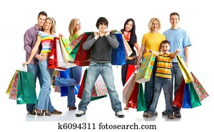 Happy shopping people.