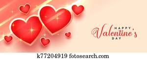 reizend, glücklich, valentines tag, gl?nzend, herzen, spruchbaender reizend, glücklich, valentines tag, gl?nzend, herzen, spruchbaender