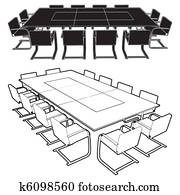 reunión, mesa de conferencia