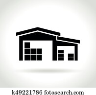 warehouse icon on white background warehouse icon on white background