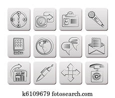 Business, office and internet icons Business, office and internet icons