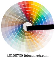 Colorful circle cutout