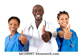 doctor and nurse giving thumbs up