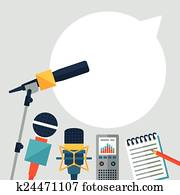 fundo, com, jornalismo, icons.