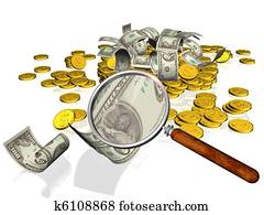 geld, loupe