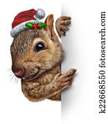 Holiday Squirrel Vertical Holiday Squirrel Vertical