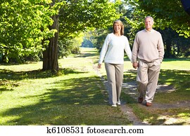 lderly seniors couple