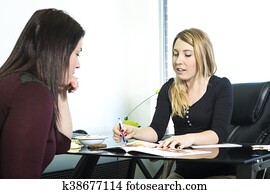 nutricionista, consultar, escritório