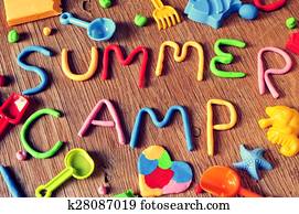 text summer camp made from modelling clay text summer camp made from modelling clay