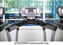 Treadmill in the gym Treadmill in the gym