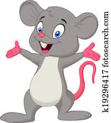 חמוד, עכבר, ציור היתולי, להציג