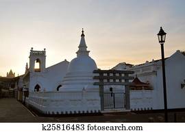 Buddhist Temple Next Catholic Church Galle City Sri Lanka 