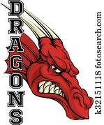 Dragons Mascot Dragons Mascot