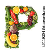 Fruit and vegetable alphabet Fruit and vegetable alphabet