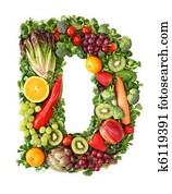 Fruit and vegetable alphabet Fruit and vegetable alphabet
