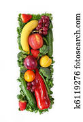 Fruit and vegetable alphabet Fruit and vegetable alphabet