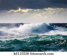 sea wave during storm 