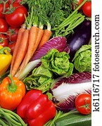 sortimento, de, legumes frescos