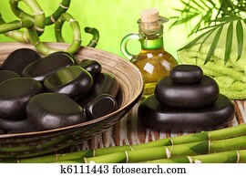 Spa still life with hot stones Spa still life with hot stones