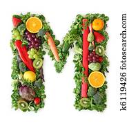 פרי, ו, ירק, אלפבית