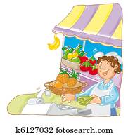 grocery market, grocery market,