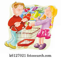 supermarket, shopping cart, supermarket, shopping cart,