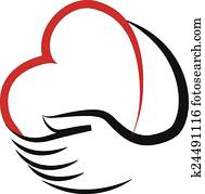 לב, ו, העבר, וקטור, לוגו