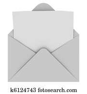 מעטפה, עם, טופס, מכתב