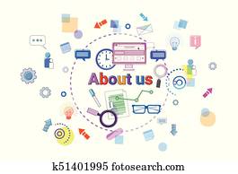About Us Business Developer Contact Information Concept Banner About Us Business Developer Contact Information Concept Banner