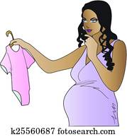 african american, 怀孕的婦女