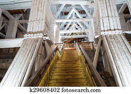 Beautiful interior of famous salt mine