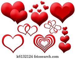 Clipart of red hearts Clipart of red hearts