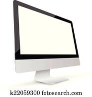 Computer monitor realistic Computer monitor realistic