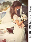 joven, par wedding, retrato