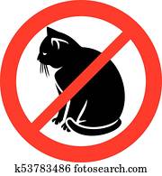 no cats sign (prohibition icon, not allowed symbol) no cats sign (prohibition icon, not allowed symbol)