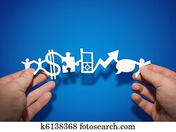 papier, business, chaîne