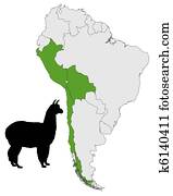 Alpaca range map Alpaca range map