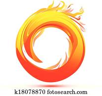 Flames and Fire abstract logo Flames and Fire abstract logo