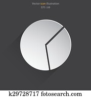 vektor, kreisdiagramm, web, symbol