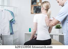 chiropractic, fazendo, espinhal, mobilisation