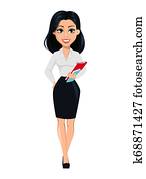 Concept of modern young business woman