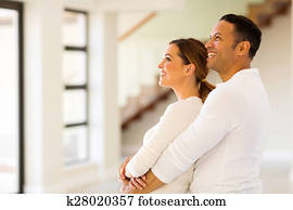 couple in new home couple in new home